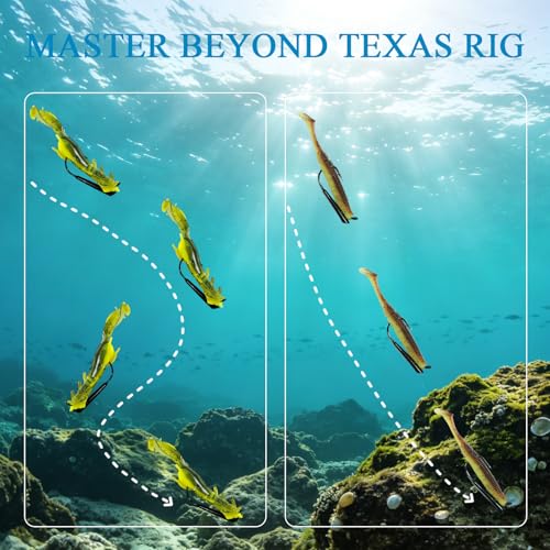 15-Pack Ozark Rig Weedless Jig Heads, 3/0 5/0 Texas Rig Hooks, Saltwater & Freshwater Fishing Hooks, 1/8oz, 1/4oz, 3/8oz Options - size: Assorted-15Pack