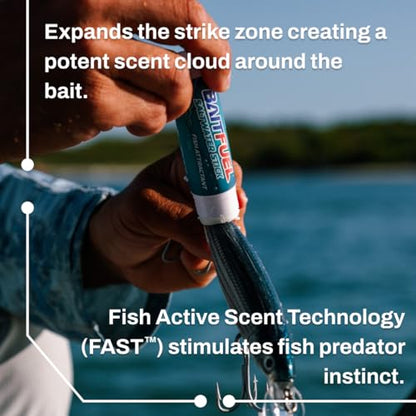 BAITFUEL X65 Saltwater Formula Hardbait Stick for Fishing: The Supercharged Saltwater Fish Scent Technology with Powerful Attractants and Taste Enhancers That Fish Bite | Single