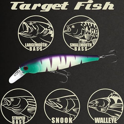 LUCKY CRAFT Pointer 100SP, Jerkbait Side by Side Action Tournament Winning Perfect Wobbling Freshwater Lake Bass Fishing Champion Bait - color: 245 Mat Tiger