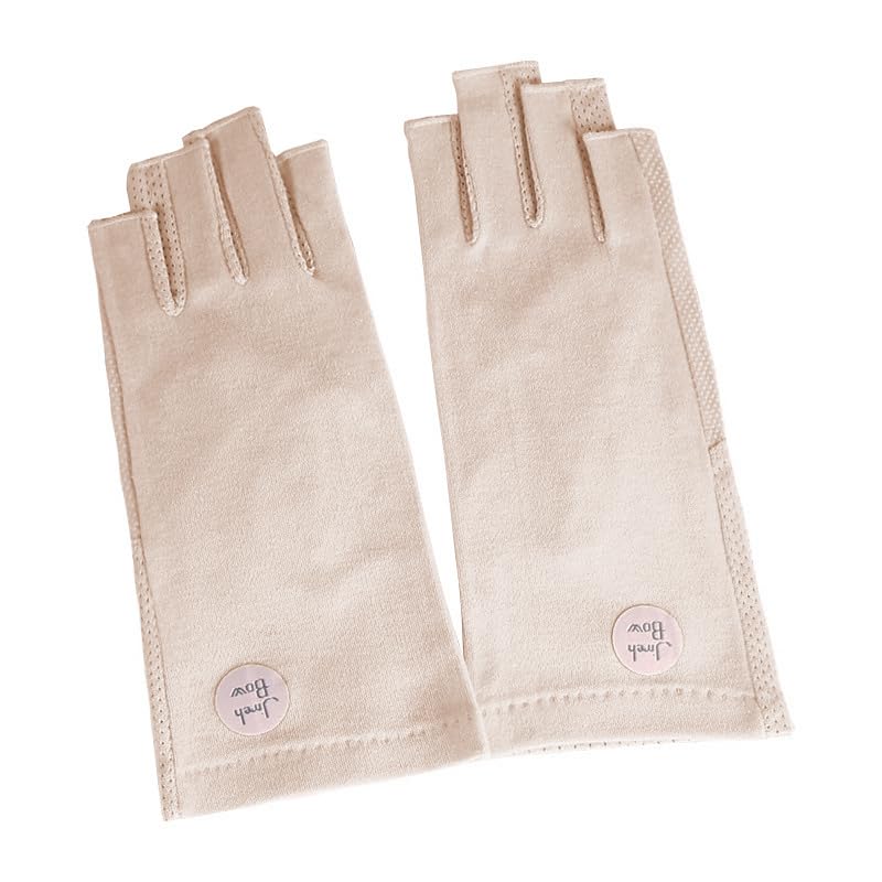 FGSS Summer Sunblock Gloves UV Protection Non-Slip Touchscreen Driving Gloves for Women Cyling Riding Outdoor - color: Apricot-style 1