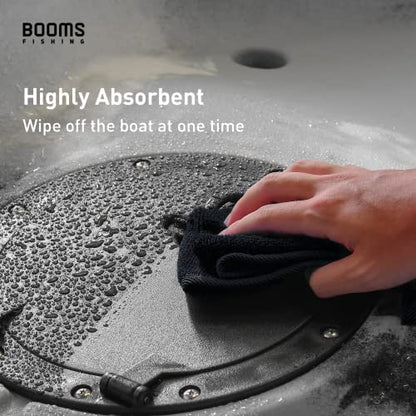 Booms Fishing B0T Microfiber Fishing Towel with Clip, 3 Pack Black - color: Black_3 Pack
