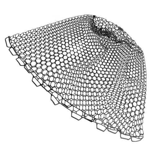 SUNGOOYUE Fishing Net Replacement 79cm 31.1in PVC Fishing Landing Mesh Landing Net Replacement with Deepened Soft Flexible Rubber Head for Angler Freshwater Saltwater