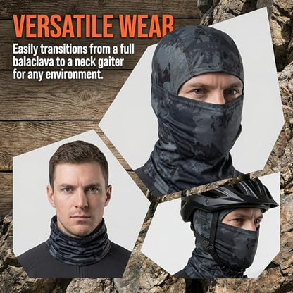 1 Pcs Unisex Summer Sun Protection Balaclava Breathable Elastic Full Face Mask for Cycling Running Hiking Fishing - color: Navy Blue
