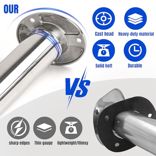 2 Pack Fishing Rod Holders, Heavy Duty Stainless Steel Flush Mount Rod Holders with Liner, Available in 15° 30° 90° for Boats & Yachts
