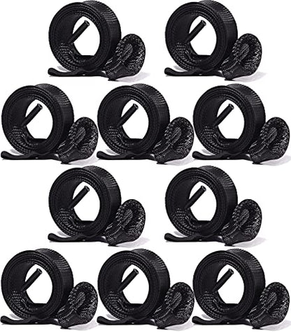 Fishing Rod Sock Mesh Sleeve Rod Cover Braided Mesh Rod Protector Pole Gloves Fishing Tools for Fly, Casting, Sea Fishing Rod - color: Black Color Set (10pc)