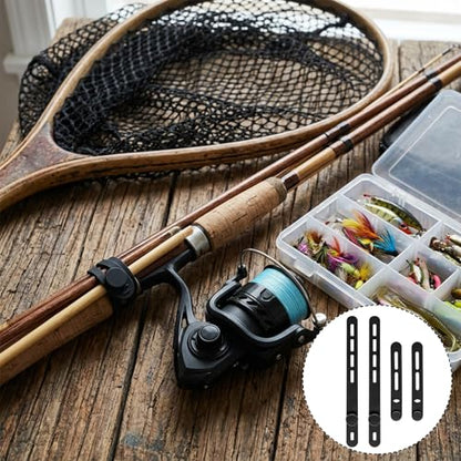 30 Pcs Silicone Fishing Rod Ties Belt Straps, Lightweight Durable Reusable Fishing Rod Ties for Pole Storage, Organizing, Travel