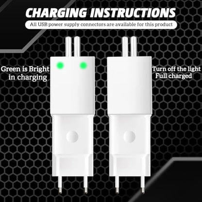 Copkim 8 Pcs Fishing Bobbers Battery Rechargeable and 2 Pcs Float Battery Charger Lighted up Night Bobber Batteries Night Fishing Accessories Tackles - color: White, style: Cr425