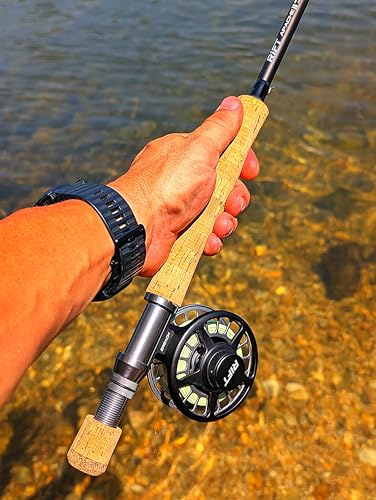 RIFT Apache II Fly Fishing Rod – Carbon Fiber Telescopic Fishing Rod – One-Piece Travel Fishing Rod – Fast Action Fly Rod with Aluminum Reel Seat, Stainless Guides, and Folding Hook Keeper