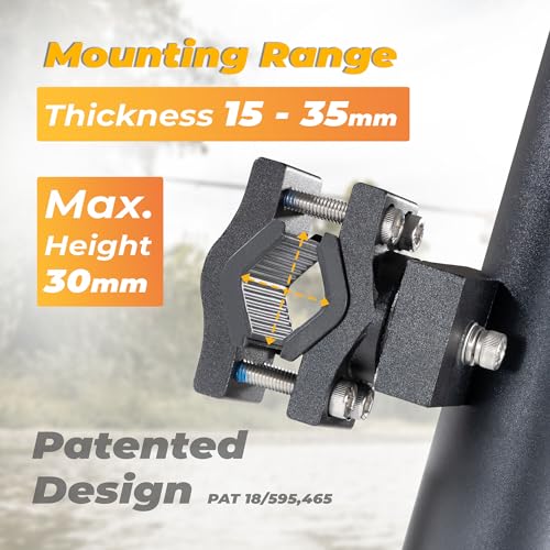CyclingDeal Fishing Rod Holder for Bike | Made of Quality Aluminium Alloy | Fully Adjustable Design & Easy to Mount | Secures Fishing Pole Holder for Bicycle