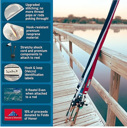 Premium Neoprene Fishing Rod Sleeve – Floating, Puncture Resistant, Labeled Protective Sock for Casting, Spinning, Trolling Fishing Rods - color: Black, size: 60", style: Casting/Trolling
