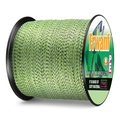 Braided Fishing Line 8 Strands of Super Strong PE Fishing line Extreme Power Fishing Braided line is Used for Saltwater and Freshwater Fishing - color: Black and Yellow, size: 6LB 0.10MM-547Yds