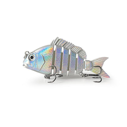 3pcs Multi-Jointed Panfish Bluegill Swimbait Hard Sinking Bass Fishing Lure with Sharp Treble Hooks, Lifelike Fishing Lures for Bass Trout Walleye Crappie, Amazing Swimbaits Gift - color: 03-3.15inches