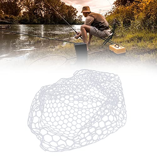 Fly Fishing Landing Net with Clear White Soft Rubber Mesh Ideal for Trout Catch and Release Lightweight and Collapsible Design Perfect for River Lake and Stream