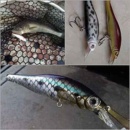 10 Blank Unpainted Minnow Crankbait Topwater Lipless Jerkbait Fishing Lures V3 - color: UPM431P10