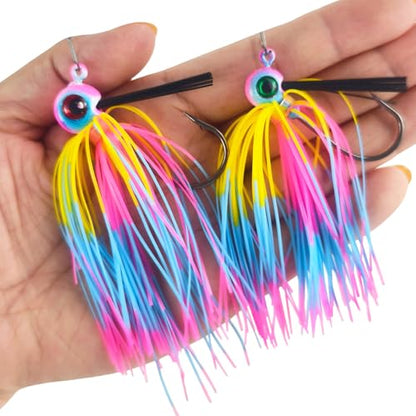 Football Jig, Bass Jigs Weedless Fishing Lures Jigs for Bass Fishing -Flipping Jigs for Pike, Heavy Cover and Monster Fish - size: 4.5cm/9.5g