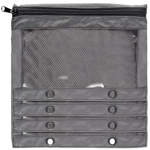 Reaction Tackle Deluxe Bait Binder, Water Resistant Soft Bait Storage System for Soft Plastics and Rigs with Zippered Sleeves, 4 Sleeves Single Pocket - size: 4 Sleeves Single Pocket