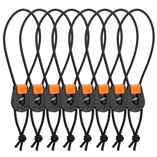 SAMSFX Fishing Rods Belt Stretchy Wrap Pole Straps Elastic Cable Ties for Casting, Spinning & Fly Rods - color: 4pcs, Black & Orange