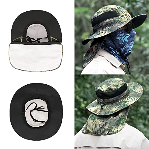 KastKing Sol Armis UPF 50 Boonie Hat - Sun Protection Hat, Fishing Hat, Beach & Hiking Hat, Paddling - color: W: Multi-purpose, size: With Neck Shield