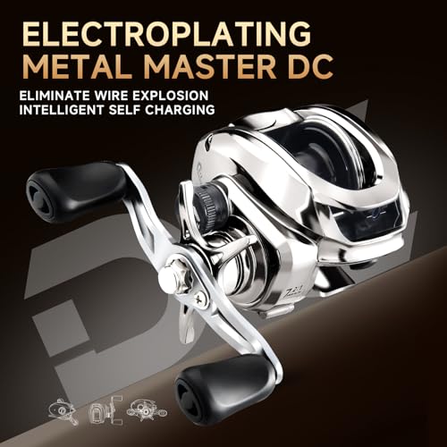 HAUT TON Matel Master Advanced Version Baitcaster reels,6.2:1Gear Ratio,5+1Ball Bearing,Bait clickers,12Lb Drag System Fishing Reels,for Saltwater,Freshwater - color: MM-DC