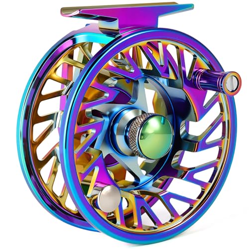 Sougayilang Fly Fishing Reel, Size 5/6,7/8 CNC-Machined Aluminum Alloy Fly Reel,Powerful Lightweight Fly Reels for Trout Fishing - size: 5/6 wt-New Type