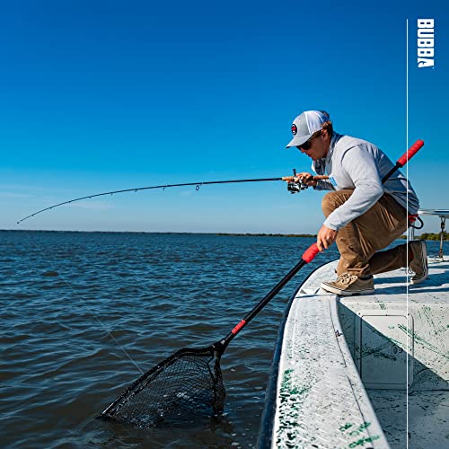 BUBBA Extendable Net with Corrosion Resistant Construction, Non-Slip Grip Handle and Carbon Fiber Shafts for Fishing, Angling, Boating and Outdoors - size: Large