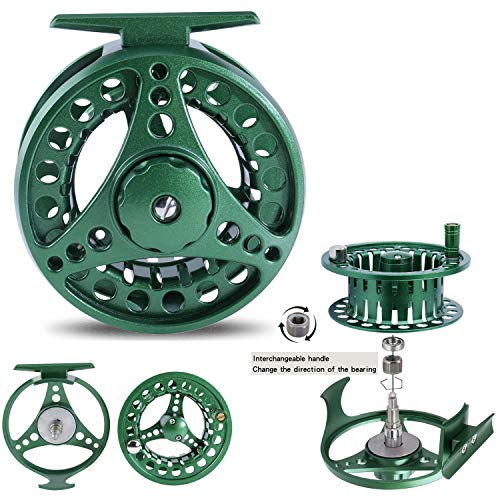 Sougayilang Saltwater Freshwater Fly Fishing Rod with Reel Combo Kit - color: D-Green Kits with Bag