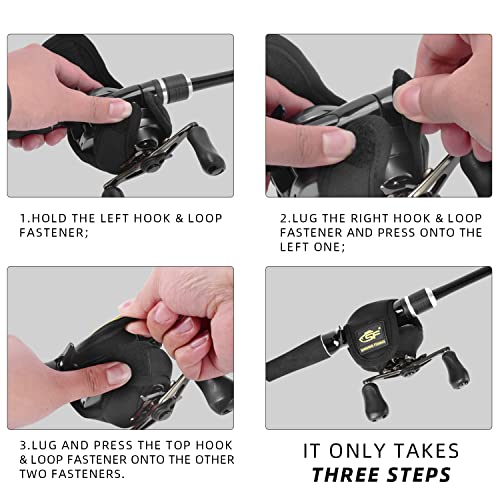SF Low Profile Casting Baitcast Reels Cover Case Reel Pouch Glove for Fits 50 100 200 300 Series Baitcaster - color: Baitcast up to 200 Series/3 PCS
