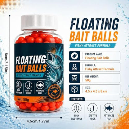 Fish Bait Floating Lure Strike High Buoyancy Floating Bait Pellet Indicator | Bait Balls for High-buoyancy floating bait pellets; fish-attracting formula with Lakes Rivers Sports Outdoors Trout Cod Bass