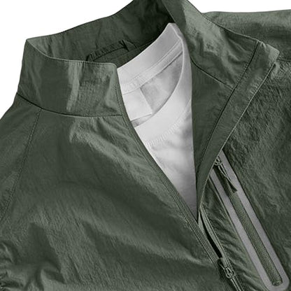 Fishing Vest - Fishing Vests for Men Lightweight Waterproof Zip Up Sleeveless Utility Jackets Outwear with Multi Pockets - color: 01# Army Green, size: XX-Large