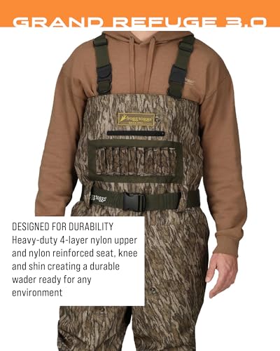 FROGG TOGGS Men's Grand Refuge 3.0 Waterproof Bootfoot Wader for Hunting with Removable Insulation Liner - color: Mossy Oak Bottomland, size: 14