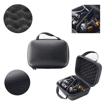Fishing Reel Bag, Portable Shockproof Waterproof Fishing Reel Protective Case for Baitcasting Drum Spinning Raft Reels(Inner size: 8.26 * 6.29 * 4.72inches) - size: M
