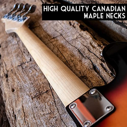 Sawtooth EP Series Alder Wood Electric Bass Guitar (Sunburst Alder Right-Handed) - color: Sunburst Alder Right-Handed, style: Right Hand