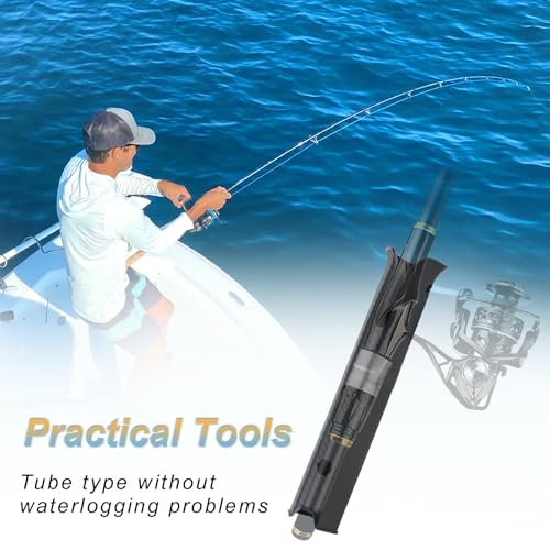 8 Pack Plastic Fishing Rod Holders Racks for Boat, Tube Fishing Rod Pole Side-Mount with Screws