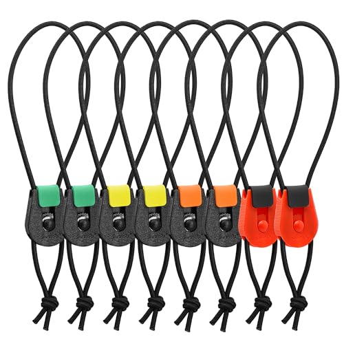 SAMSFX Fishing Rods Belt Stretchy Wrap Pole Straps Elastic Cable Ties for Casting, Spinning & Fly Rods - color: 8pcs, 4 Colors Mixed B
