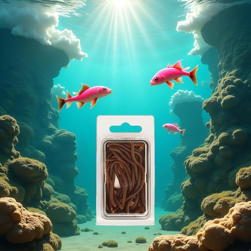 20Pcs Multicolour Stochastic Soft Fishing Lures for Bass Soft Swimming Earthworm Baits Lifelike-Fake Baits Artificial Worm-Lures Fishing 8cm, and Attractants