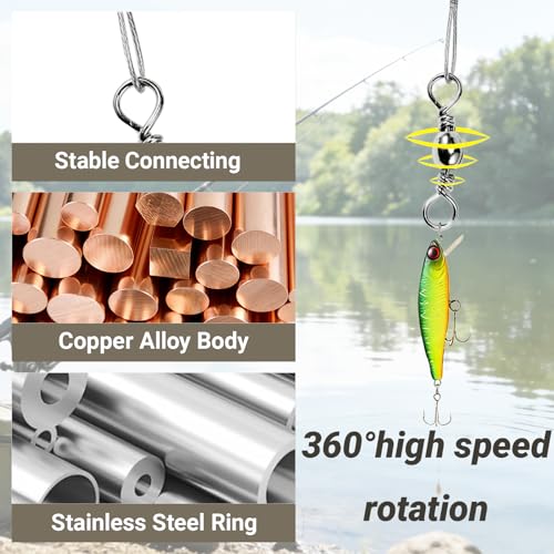 Atibin Stainless Steel Fishing Leader Wire High Strength Fishing Leaders Strong Saltwater Snap Wire Leader Line White Nickel - size: Size #6 (11.8in-70lb) 30pcs