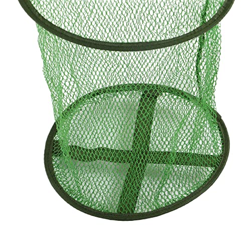 Fishing Net Cage, Cross Sewing Process Scratch Prevention Portable Durable Collapsible Fishing Cage Basket for Fishing Accessories
