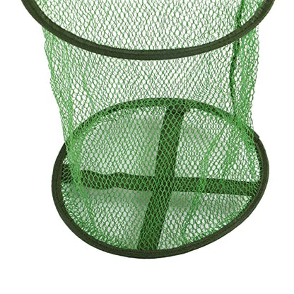 Collapsible Fishing Net Cage Portable Wire Fishing Basket with Floating Design Scratch Prevention for Keep Fish Alive - size: Small Size