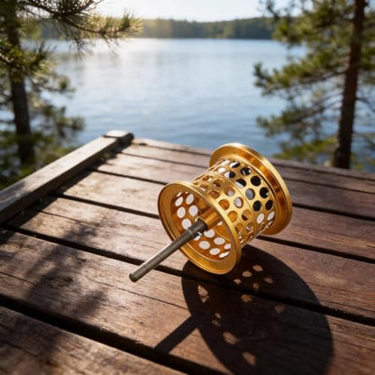 SV Floating Brake Bowl Spool for 24 Tatula 100 Reel, Lightweight Aluminum Alloy Part, Smooth Throwing Upgrade, 1.0 Line Capacity Bass - color: gold