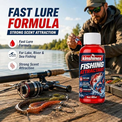Concentrated Fish Attractant Liquid, 60ml Red Worm Liquid Spray, Powerful Bait Attractant Scent Bait Fish Attractants Liquids for Trout, Panfish and More, Enhances Scent & Improves Biteresponse - color: 2pcs