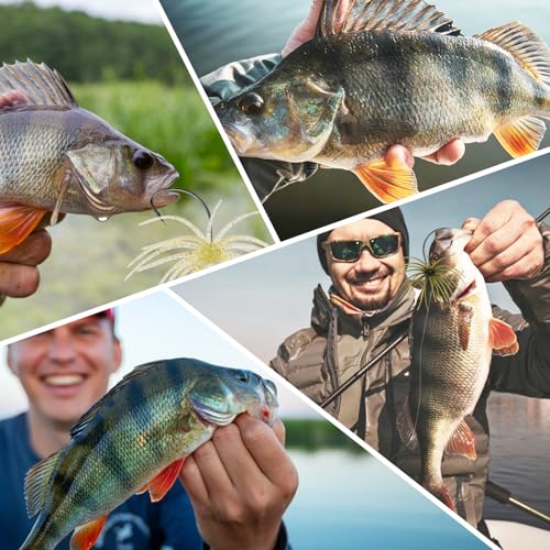 6 Pcs Soft Urchin Lures Fishing Saltwater Slow Floating Lures for Bass Trout Crappie - color: 3.54in/0.1oz