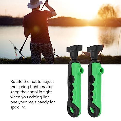 Tyenaza 2PCS Mini Line Spooler, Portable Adjustable Fishing Line Spooler Fishing Line Winder Machine Mini Bobbin Reel Accessories - color: Black Green