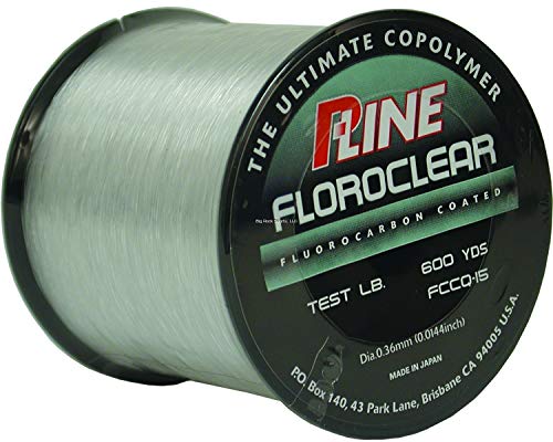 P-Line Floroclear Clear Fishing Line 400-600 YD Spool - size: 4-Pound, 600-Yard