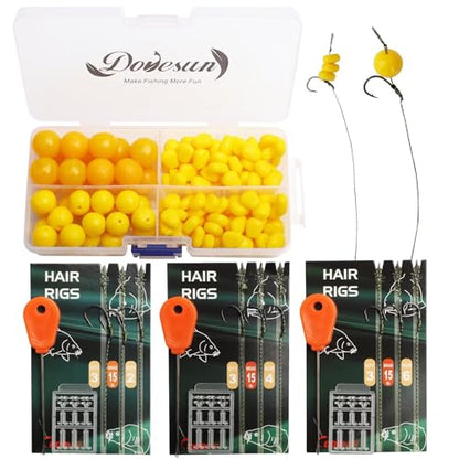 Dovesun Carp Fishing Hair Rigs Carp Fishing Equipment with Baits Hooks Accessories 41PCS/151PCS - color: Size:#6#4#2-151PCS