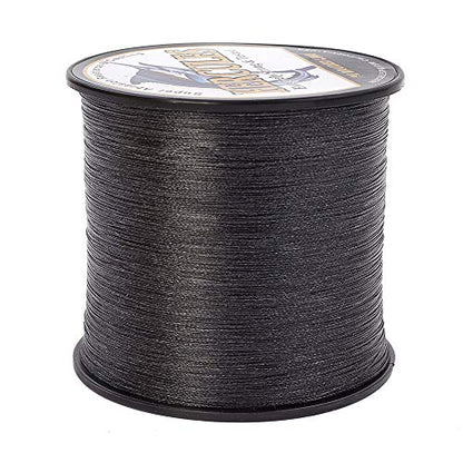 HERCULES Cost-Effective Super Strong 4 Strands Braided Fishing Line 6LB to 100LB Test for Salt-Water, 109/328 / 547/1094 Yards (100M / 300M / 500M / 1000M), Diam# 0.08MM - 0.55MM, Hi-Grade - color: Black, size: 10LB(4.5KG)-0.12MM-2187YDS(2000M)