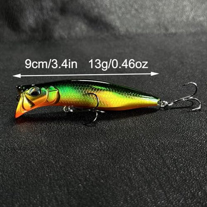 9cm/13g 3pcs/Box Floating Topwater Fishing Lures Surface Popper Fishing Lure Long Casting Artificial Bait Topwater Pencil Swimbait Wobblers Flounder Sea Bass Pike - color: A