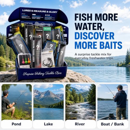 PLUSINNO Fishing Lures,Surprise Tackle Box Fishing Kit,Fishing Gear,Freshwater & Saltwater Bass Fishing Lures, Fishing GIfts For Men