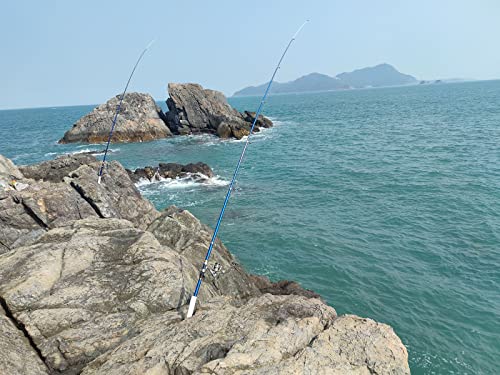 Fishing Rod Holders for Bank Fishing,Bank Fishing Rod Rack Stand,Fishing Pole Holders Ground, with Fishing Rod Alarm Bell - color: White