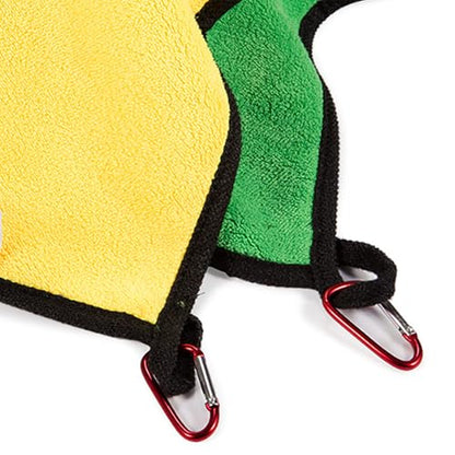 Microfiber Fishing Towel with Clips Thickened Fishing Cleans Towel Outdoor Cleans Tools Hands Easy to Use Hiking Equipment - color: Blue