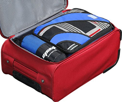 EPAuto 2-Pack Microfiber Quick Dry Travel Towel Set, Blue | Lightweight, Super Absorbent, Compact, 60"x30" & 24"x15", for Gym/Camping/Beach/Yoga/Backpacking - color: Blue
